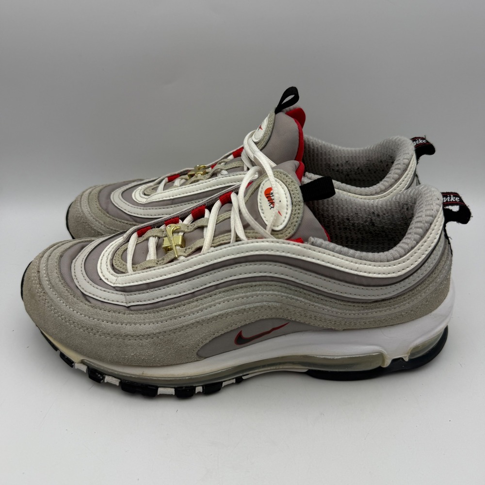Nike Air Max 97 SE Mens 8 First Use Gray Red Gold DB0246-001 Sneaker